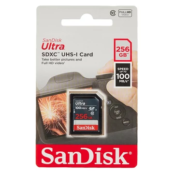 SanDisk Ultra 256GB SDXC memóriakártya UHS-I Class 10 100MB/s