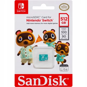 SanDisk microSDXC 512GB A1 C10 V30 UHS-I Nintendo Switch memóriakártya (100/90 MB/s)
