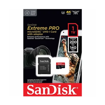 SanDisk Extreme Pro 1TB Micro SDXC memóriakártya adapterrel U3 V30 (200/140 MB/s)