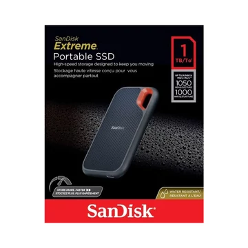 SanDisk Extreme külső SSD 1TB V2 USB 3.2 Gen 2 (1050/1000 MB/s) - fekete