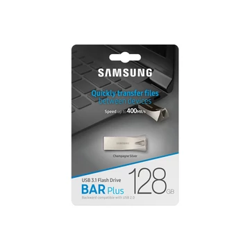 Samsung BAR Plus pendrive 128GB USB 3.1 - ezüst Samsung BAR Plus pendrive 128GB USB 3.1 - ezüst