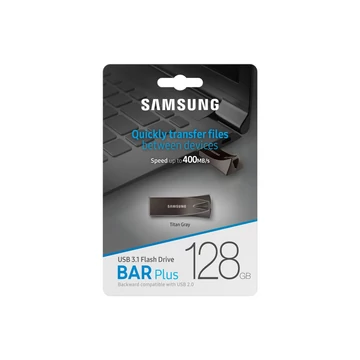Samsung BAR Plus pendrive 128GB USB 3.1 400MB/s - titán