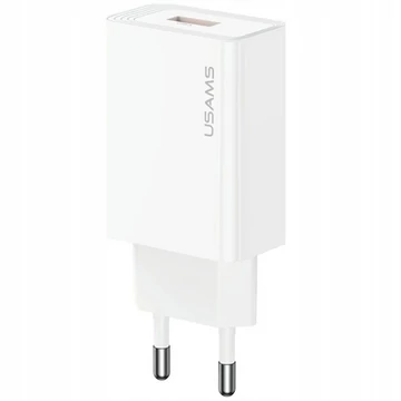 USAMS T69 hálózati töltő 1xUSB-A csatlakozással QC3.0 18W - fehér