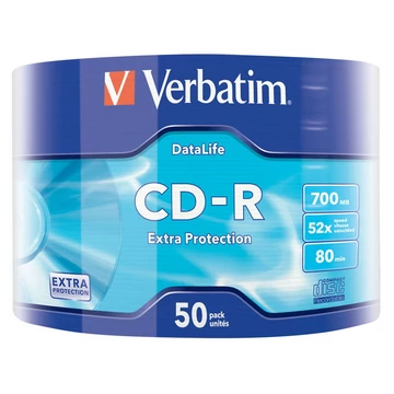 Verbatim CD-R 52X lemez 700 MB - Shrink (50)