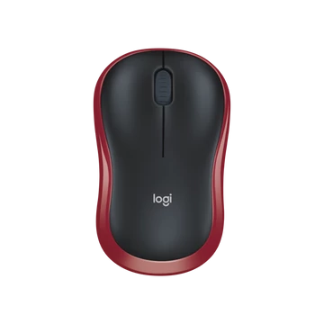 Logitech M185 vezeték nélküli egér - fekete/piros