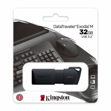 Kingston Exodia M Data Traveler pendrive 32GB USB 3.2 Gen1 Fekete