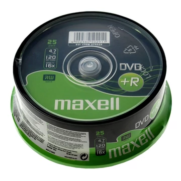 Maxell DVD+R 16X 4,7 GB lemez Cake (25)