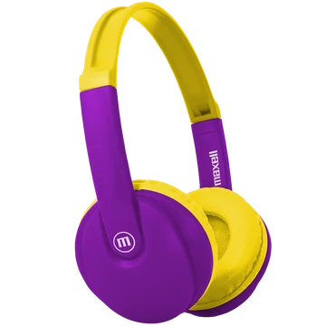 Maxell HP-BT350 KIDZ Bluetooth vezeték nélküli fejhallgató - lila/sárga