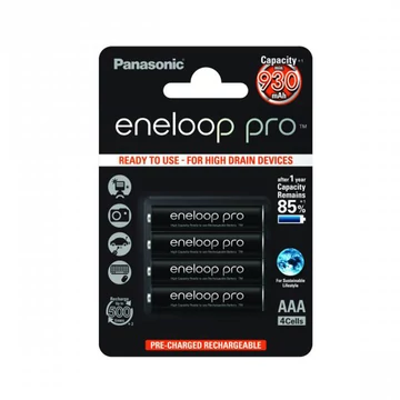 Panasonic Eneloop Pro AAA akkumulátor 930mAh - 4 darab