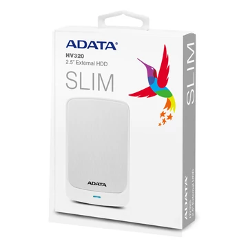 ADATA HV320 külső HDD 1TB USB 3.1 - fehér ADATA HV320 külső HDD 1TB USB 3.1 - fehér