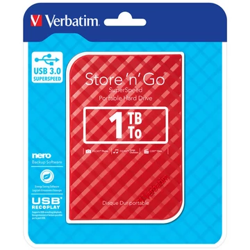 Verbatim Store 'n' Go külső merevlemez 1TB 2,5