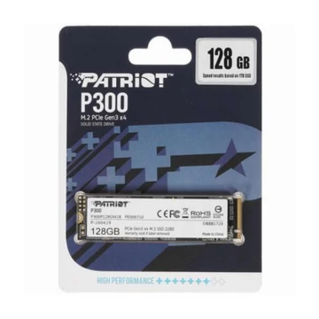 Patriot P300 belső SSD 128GB M.2 2280 PCIe NVMe - fekete