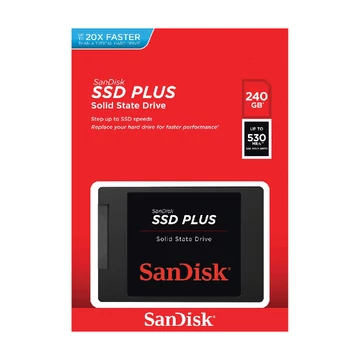 SanDisk Plus belső SSD 240GB SATA III 2,5" - fekete SanDisk Plus belső SSD 240GB SATA III 2,5" - fekete