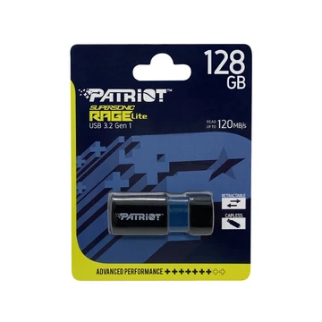 Patriot Supersonic Rage Lite 128GB pendrive USB 3.2 Gen 1 - fekete/kék Patriot Supersonic Rage Lite 128GB pendrive USB 3.2 Gen 1 - fekete/kék