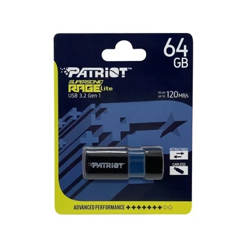 Patriot Supersonic Rage Lite 64GB pendrive USB 3.2 Gen 1 - fekete/kék