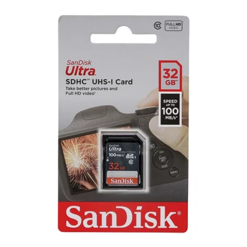SanDisk Ultra 32GB SDHC Memóriakártya UHS-I Class 10 (100 MB/s olvasási sebesség) SanDisk Ultra 32GB SDHC Memóriakártya UHS-I Class 10 (100 MB/s olvasási sebesség)