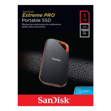 SanDisk Extreme Pro Portable V2 külső SSD 4TB USB 3.2 (2000/2000 MB/s) - fekete