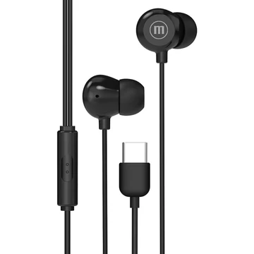 Maxell INBAX vezetékes fülhallgató Type-C csatlakozással mikrofonnal - fekete