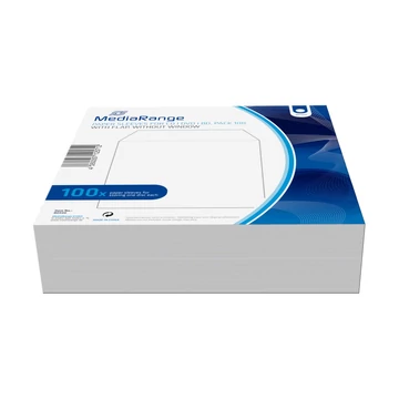 MediaRange CD-DVD papírtok ablak nélkül - fehér (100 db)