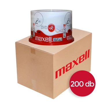 Maxell DVD-R 16X teljes felületén nyomtatható lemez 4,7 GB - 200 db