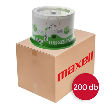 Maxell DVD+R 16X nyomtatható lemez 4,7 GB - 200 db