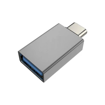 Platinet USB-C - USB-A adapter 5 Gbps adatátviteli sebességgel - szürke