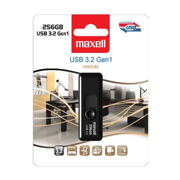Maxell Venture pendrive 256GB USB 3.2 Gen1 - fekete