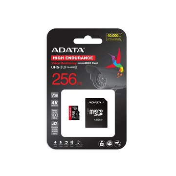 ADATA High Endurance micro SDXC + adapter 256GB CL10 UHS-I U3 V30 A2 (100/85 MB/s)