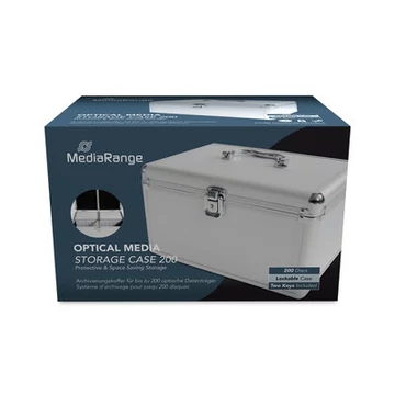 MediaRange DJ Box CD/DVD tároló 200 db-os - ezüst