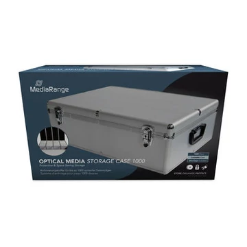 MediaRange DJ Box CD/DVD tároló doboz 1000 db-os - ezüst