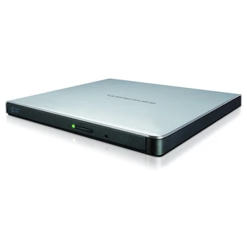 Hitachi - LG GP57ES40 külső slim DVD-író M-DISC kompatibilis, USB - ezüst Hitachi - LG GP57ES40 külső slim DVD-író M-DISC kompatibilis, USB - ezüst
