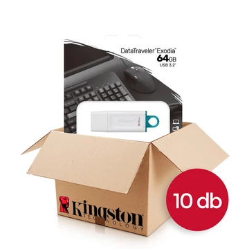 Kingston DataTraveler Exodia pendrive 64GB USB 3.2 Gen1 - fehér (10 db-os csomag)