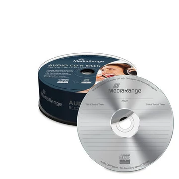 MediaRange CD-R 52X Audio lemez 700 MB - Cake (25) MediaRange CD-R 52X Audio lemez 700 MB - Cake (25)