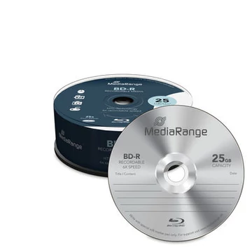 Mediarange BD-R 6X 25 GB  Blu-Ray Lemez - Cake (25) Mediarange BD-R 6X 25 GB  Blu-Ray Lemez - Cake (25)