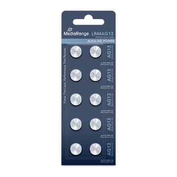 MediaRange Alkáli Gombelem AG13 LR44 1.5V (10) MediaRange Alkáli Gombelem AG13 LR44 1.5V (10)