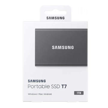 Samsung T7 külső SSD 1TB USB 3.2 Gen 2 - ezüst Samsung T7 külső SSD 1TB USB 3.2 Gen 2 - ezüst