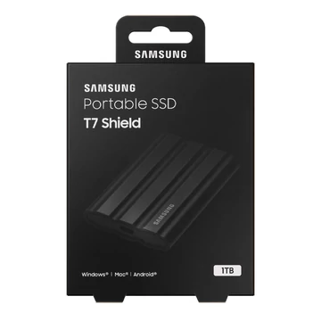 Samsung T7 Shield külső SSD 1TB USB 3.2 Gen 2 - fekete (MU-PE1T0S/EU) Samsung T7 Shield külső SSD 1TB USB 3.2 Gen 2 - fekete (MU-PE1T0S/EU)