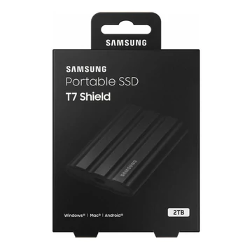 Samsung T7 Shield külső SSD 2TB USB 3.2 Gen 2 - fekete (MU-PE2T0S/EU) Samsung T7 Shield külső SSD 2TB USB 3.2 Gen 2 - fekete (MU-PE2T0S/EU)