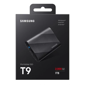 Samsung T9 külső SSD 2TB USB-C 3.2 Gen2×2 - fekete