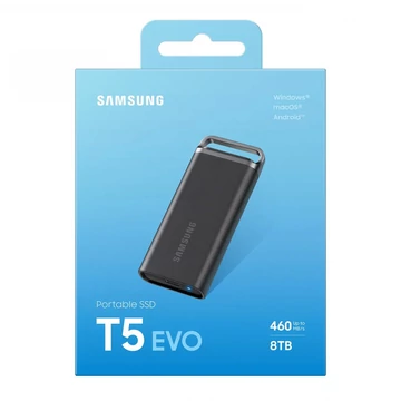 Samsung T5 EVO külső SSD 8TB USB-C 3.2 Gen1 - fekete Samsung T5 EVO külső SSD 8TB USB-C 3.2 Gen1 - fekete