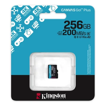 KINGSTON CANVAS GO PLUS MICRO SDXC 256GB UHS-I A2, U3, Class 10 (200/160 MB/s)