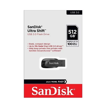 SanDisk Ultra Shift pendrive 512GB USB 3.2 Gen1 - fekete