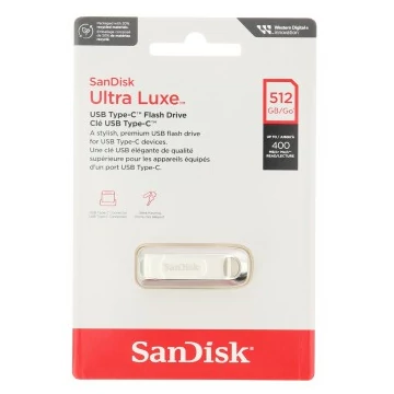 SanDisk Ultra Luxe pendrive USB Type-C 512GB USB 3.2 gen 1 - ezüst SanDisk Ultra Luxe pendrive USB Type-C 512GB USB 3.2 gen 1 - ezüst