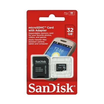 SanDisk Micro SDHC 32GB memóriakártya Class 4 + adapter