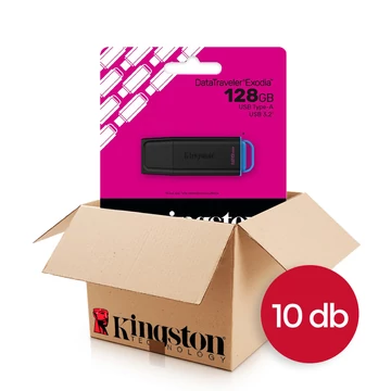 Kingston DataTraveler Exodia G2 pendrive 128GB USB 3.2 Gen1 - fekete/kék - 10 db