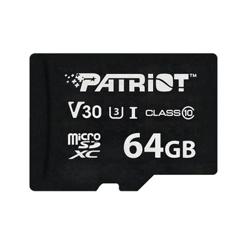Patriot VX Series microSDXC memóriakártya 64GB CL10 UHS-I V30 U3 90 MB/s olvasási sebességgel - fekete (PSF64GVX31MCX)