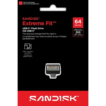 SanDisk Extreme Fit pendrive USB-C 3.2 Gen 1 64GB 300 MB/s