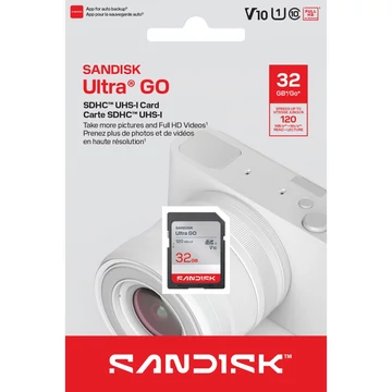 SanDisk Ultra GO SDHC memóriakártya 32GB UHS-I C10 V10 U1 120 MB/s