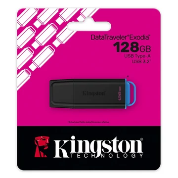 Kingston DataTraveler Exodia G2 pendrive 128GB USB 3.2 Gen1 - fekete/kék