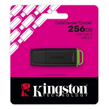 Kingston DataTraveler Exodia G2 pendrive 256GB USB 3.2 Gen1 - fekete/zöld
